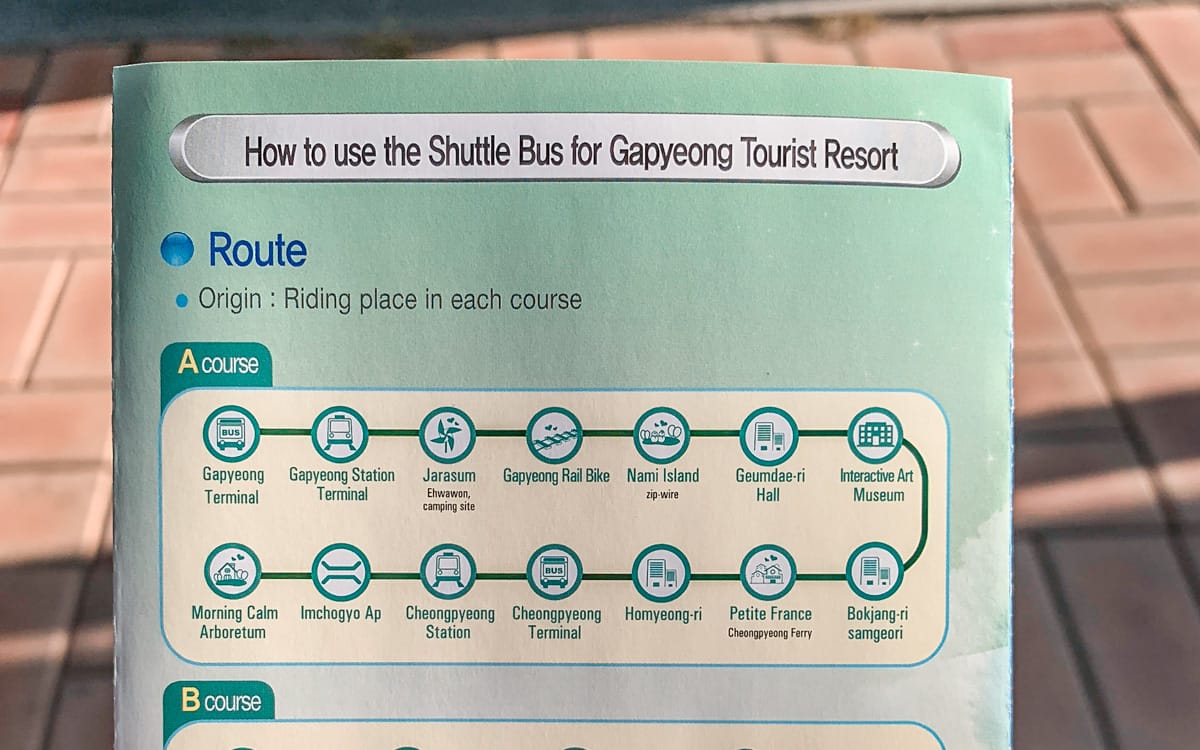 Gapyeong City Bus route