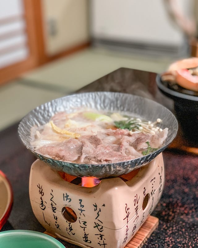 Tajima beef hot pot, Kaiseki