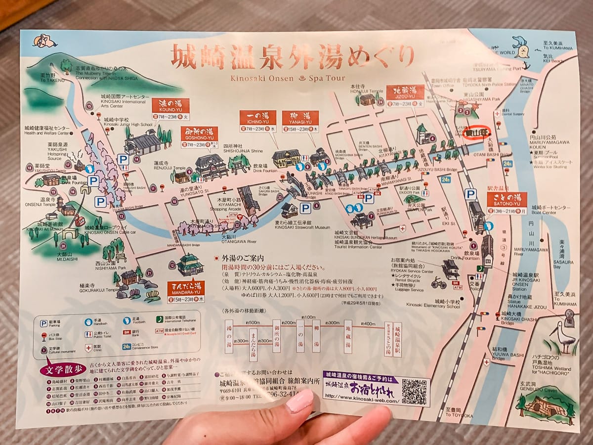 Map of Kinosaki Onsen 